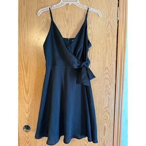 Express Dress Black Size M spaghetti strap Wrap style